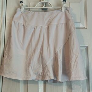 White golf tennis skort asymmetrical lines small levelwear